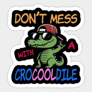 Cute and Cool Crocodile: Reptile Fashion Icon Sticker